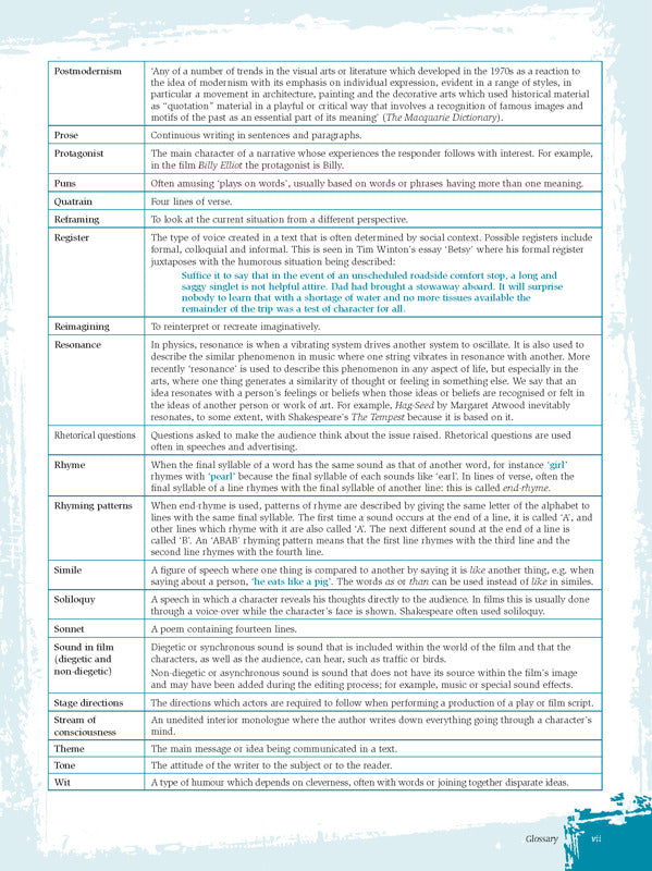 Excel - Advanced English Study Guide: Year 12
