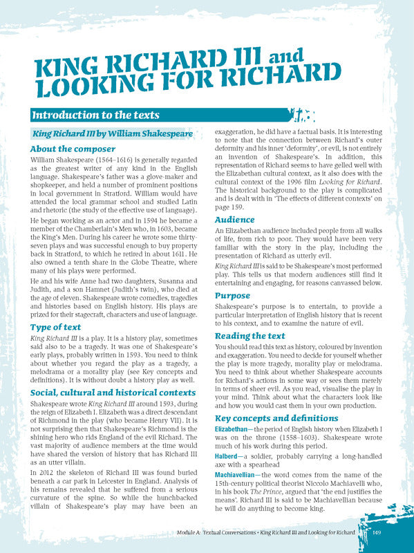 Excel - Advanced English Study Guide: Year 12