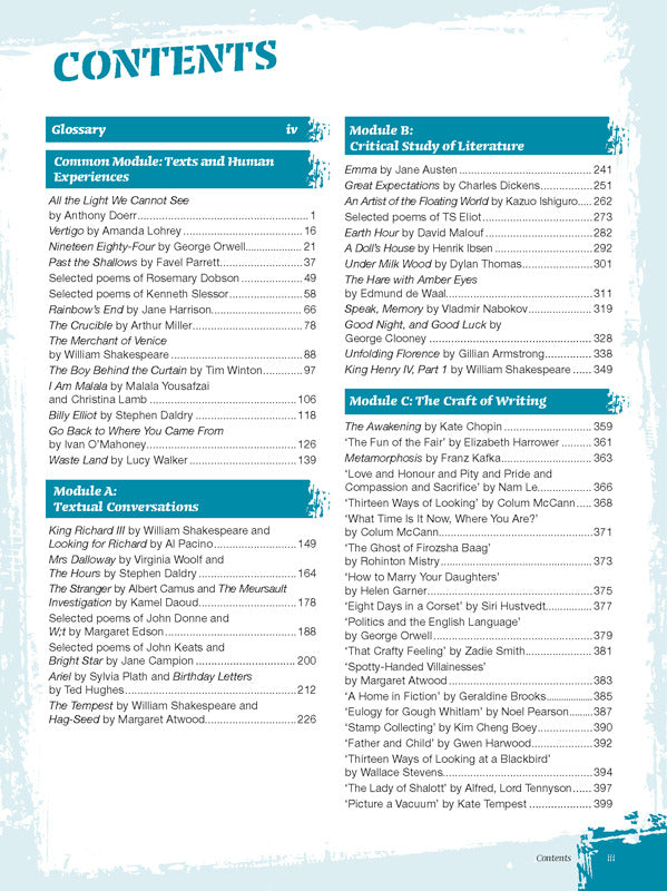 Excel - Advanced English Study Guide: Year 12