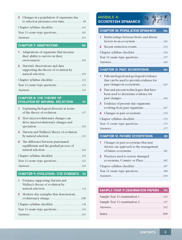 Excel - Biology Study Guide: Year 11