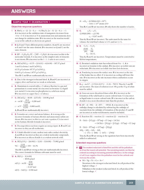Excel - Chemistry Study Guide: Year 11