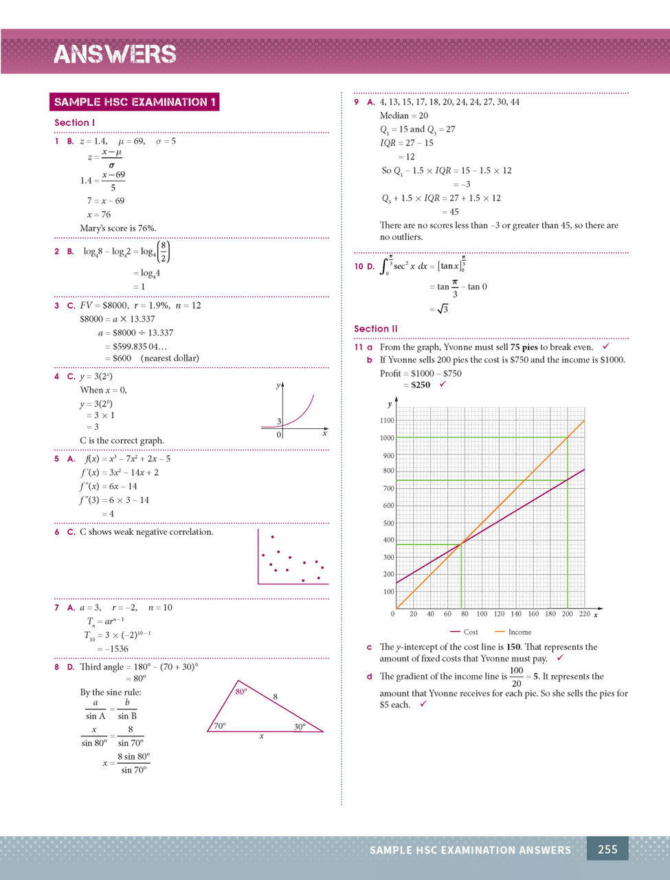 Excel Year 12 Mathematics Advanced — inside page 12