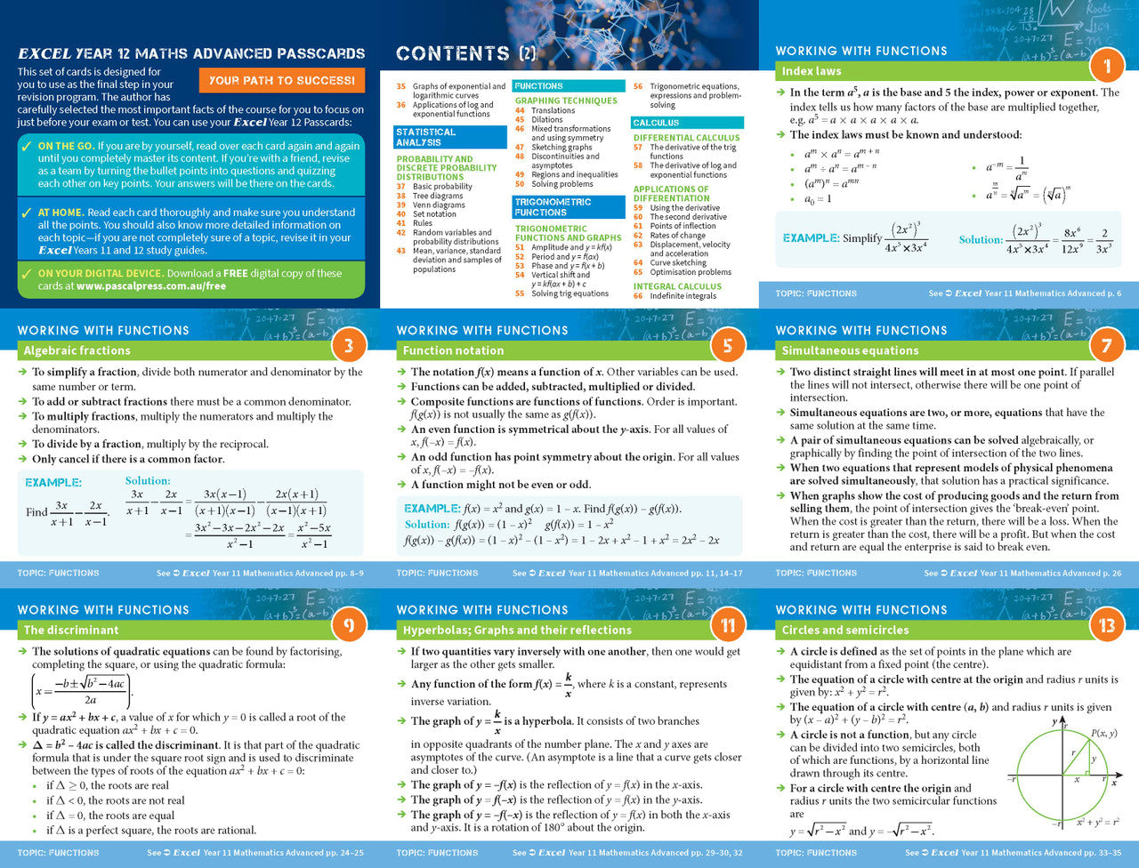 Excel Year 12 Mathematics Advanced — inside page 13