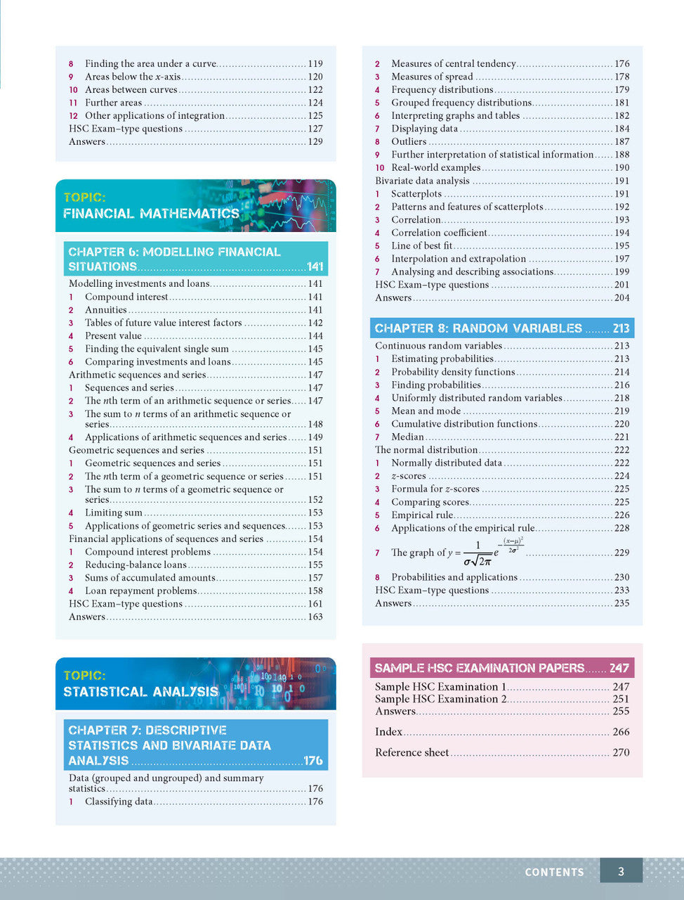 Excel Year 12 Mathematics Advanced — inside page 2