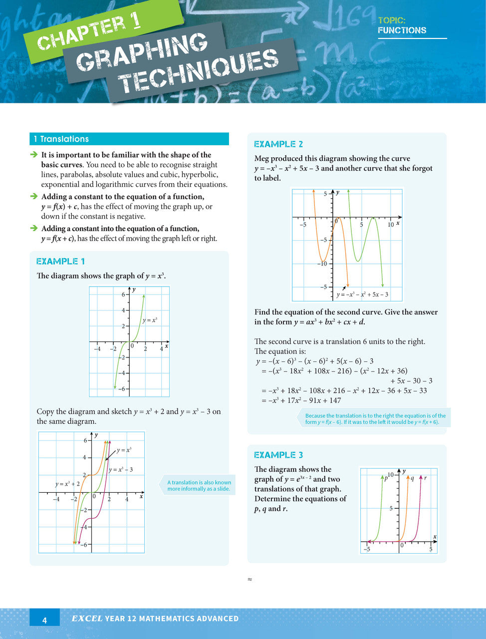 Excel Year 12 Mathematics Advanced — inside page 3