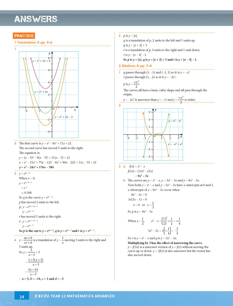 Excel Year 12 Mathematics Advanced — inside page 8