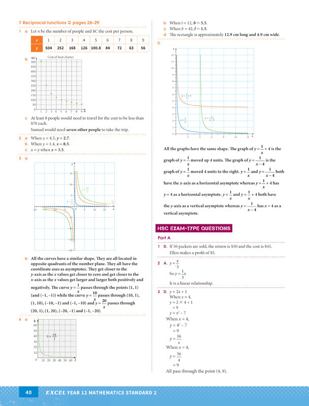 Excel - Mathematics Standard 2 Study Guide: Year 12