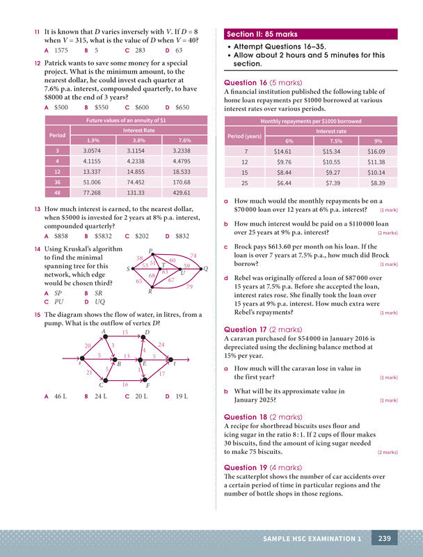 Excel - Mathematics Standard 2 Study Guide: Year 12