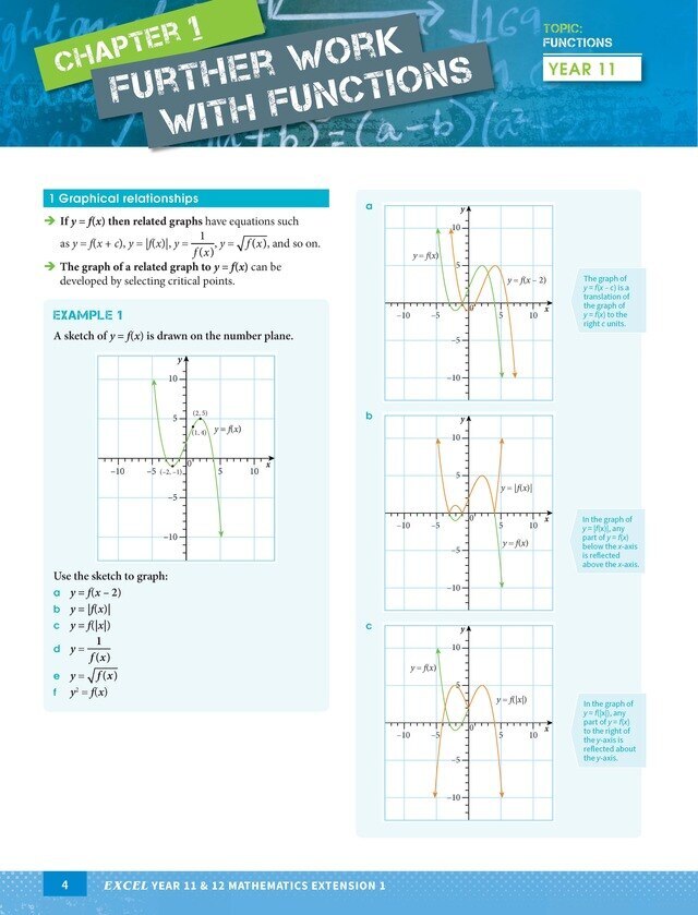 Excel Mathematics Extension 1: Year 11 & 12