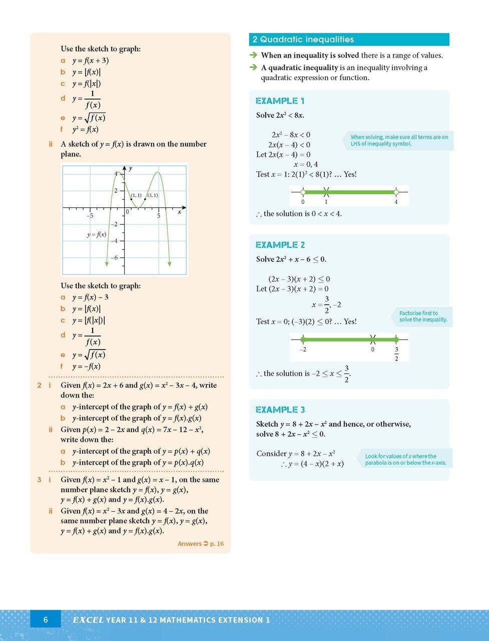 Excel Mathematics Extension 1: Year 11 & 12