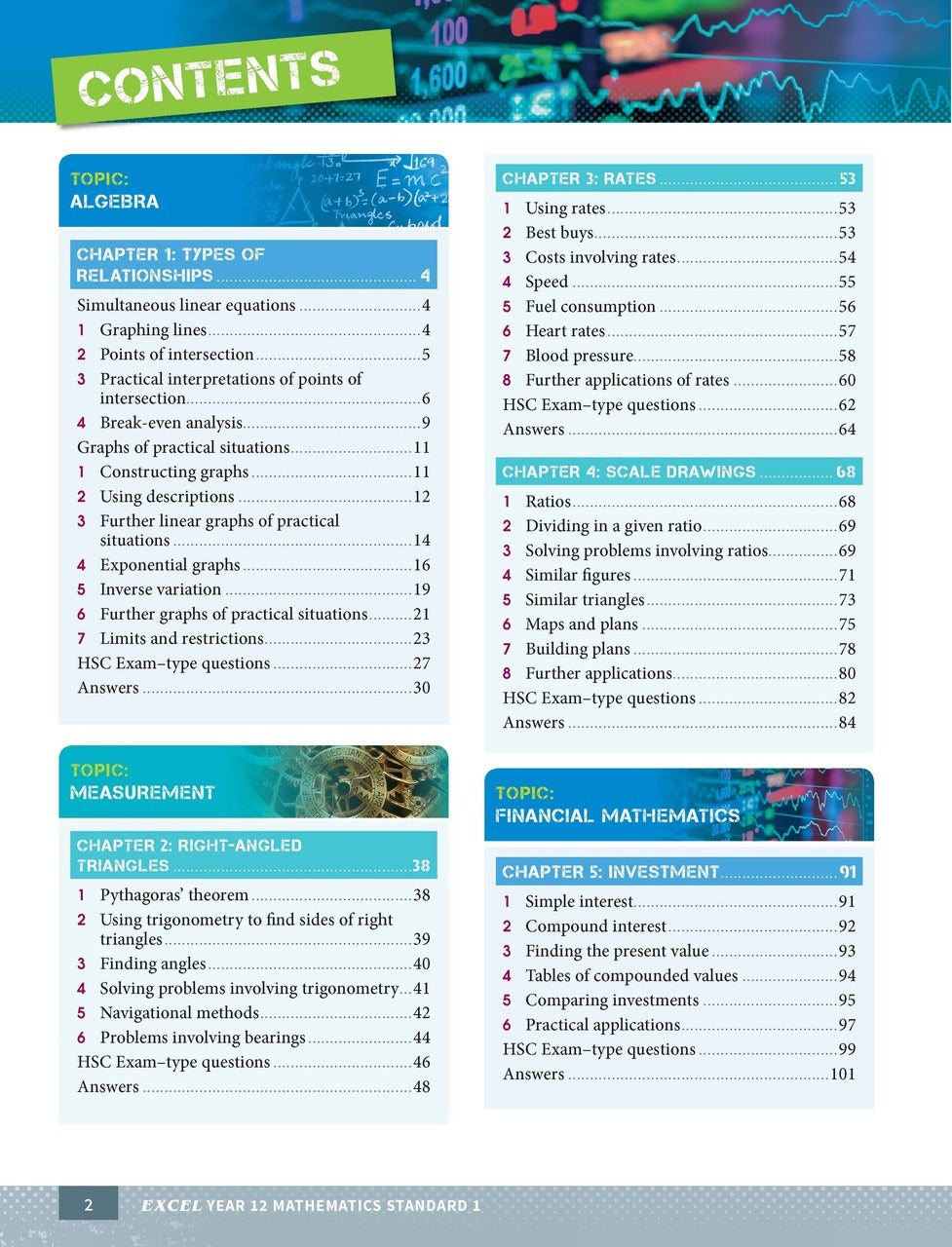Excel Mathematics Standard 1: Year 12 - Study Guide