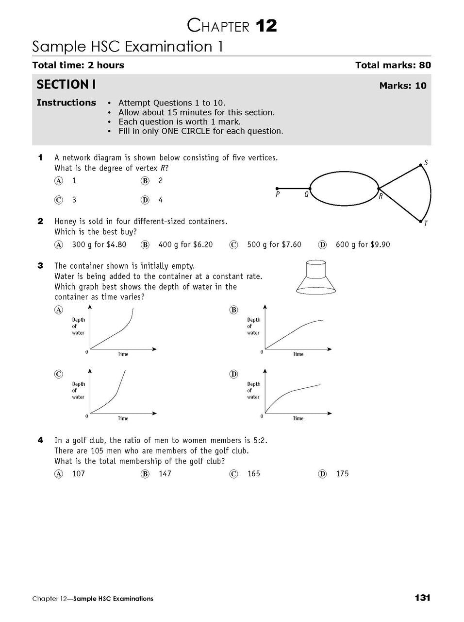 Excel Essential Skills: Mathematics Standard 1 Revision & Exam Workbook - Year 12