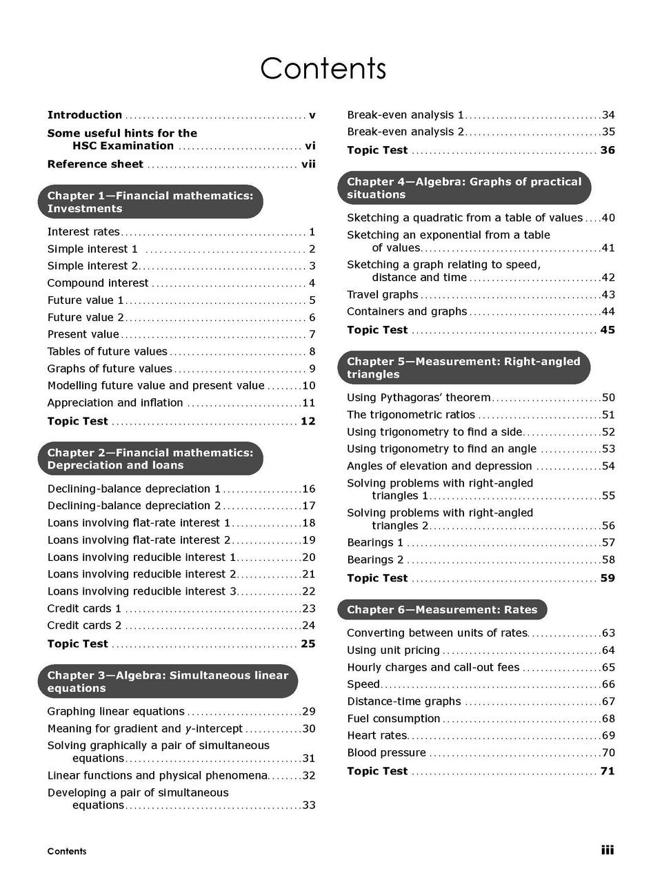 Excel Essential Skills: Mathematics Standard 1 Revision & Exam Workbook - Year 12