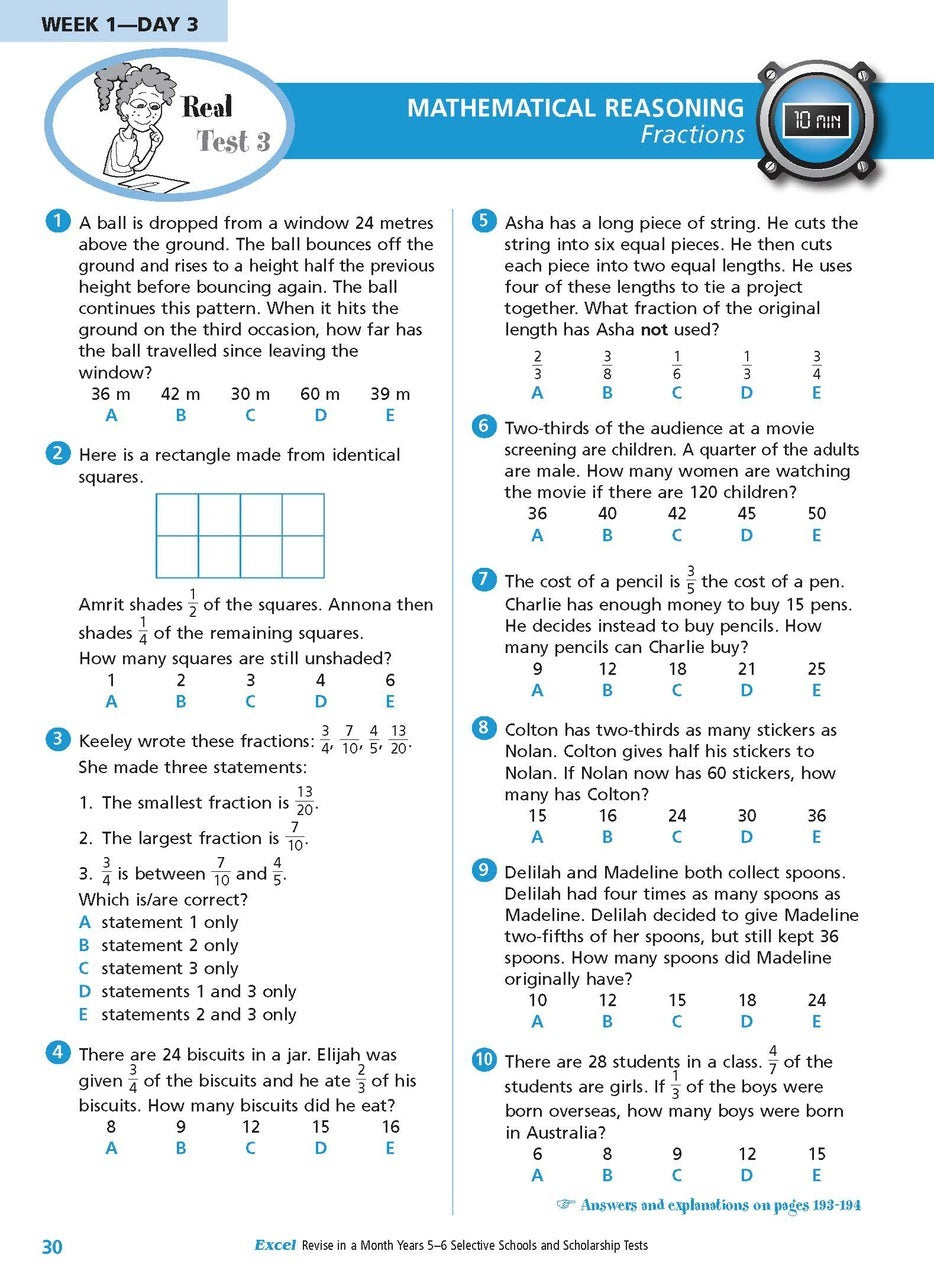 Excel Revise in a Month Years 5-6 Selective Schools and Scholarship Tests