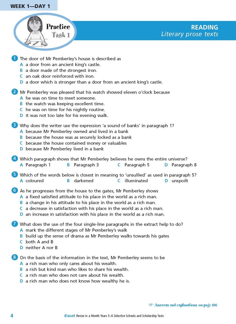 Excel Revise in a Month Years 5-6 Selective Schools and Scholarship Tests