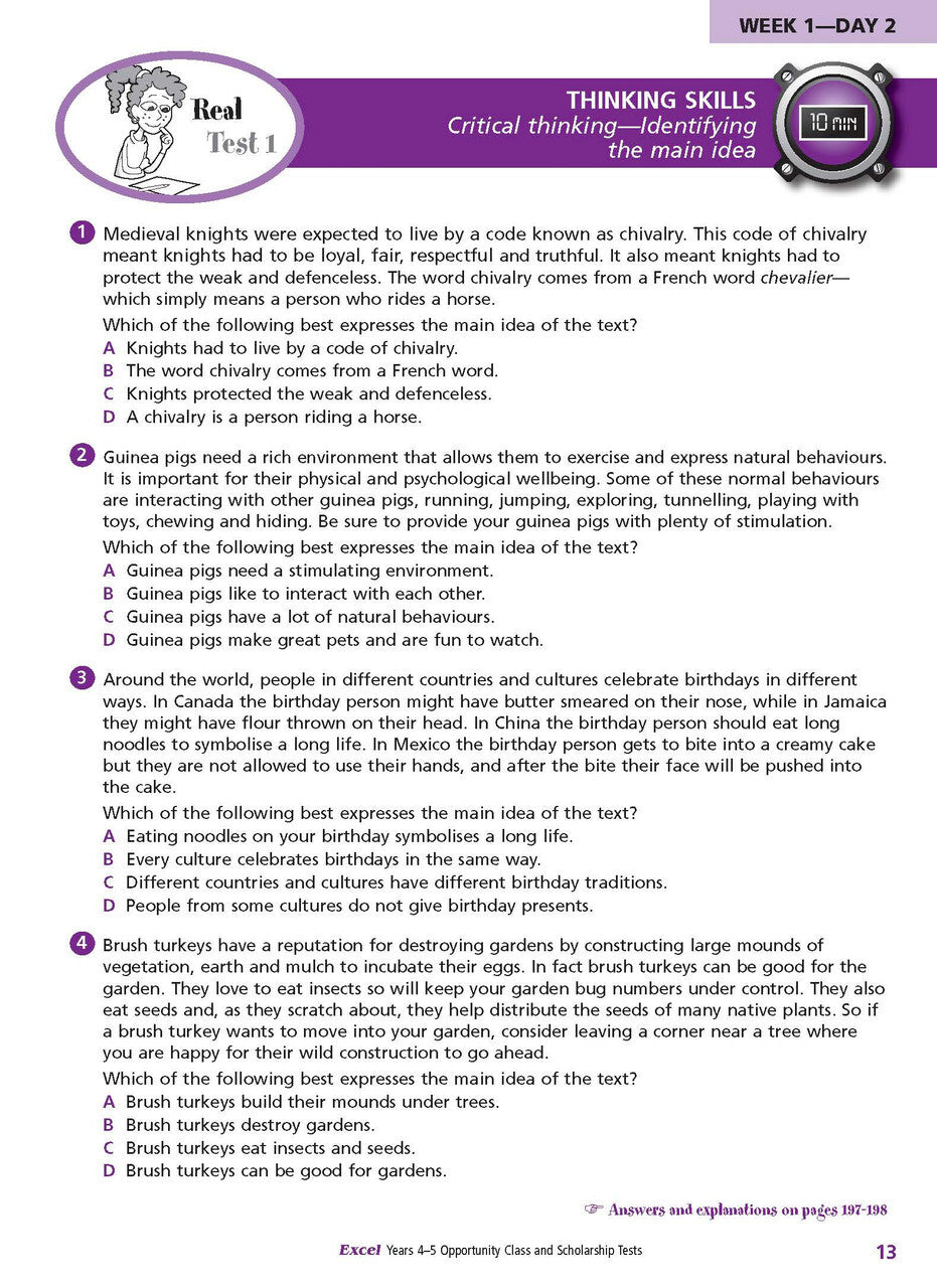 Excel Revise in a Month: Opportunity Class and Scholarship Tests - Years 4-5
