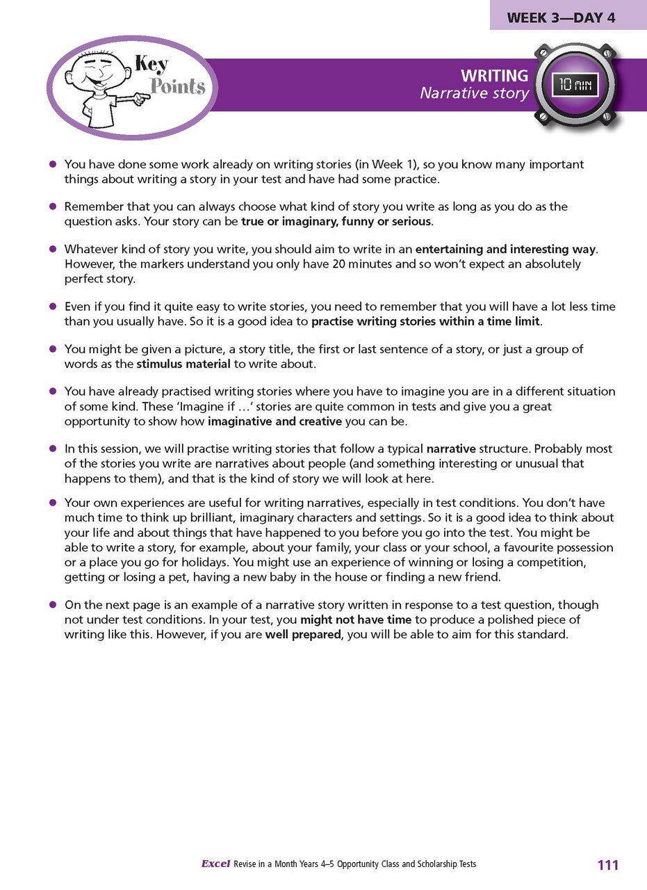 Excel Revise in a Month: Opportunity Class and Scholarship Tests - Years 4-5