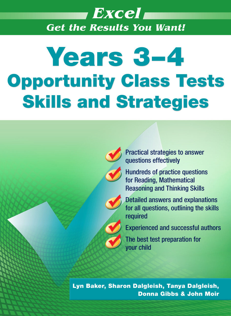 Excel Test Skills - Opportunity Class: Skills and Strategies - Years 3-4