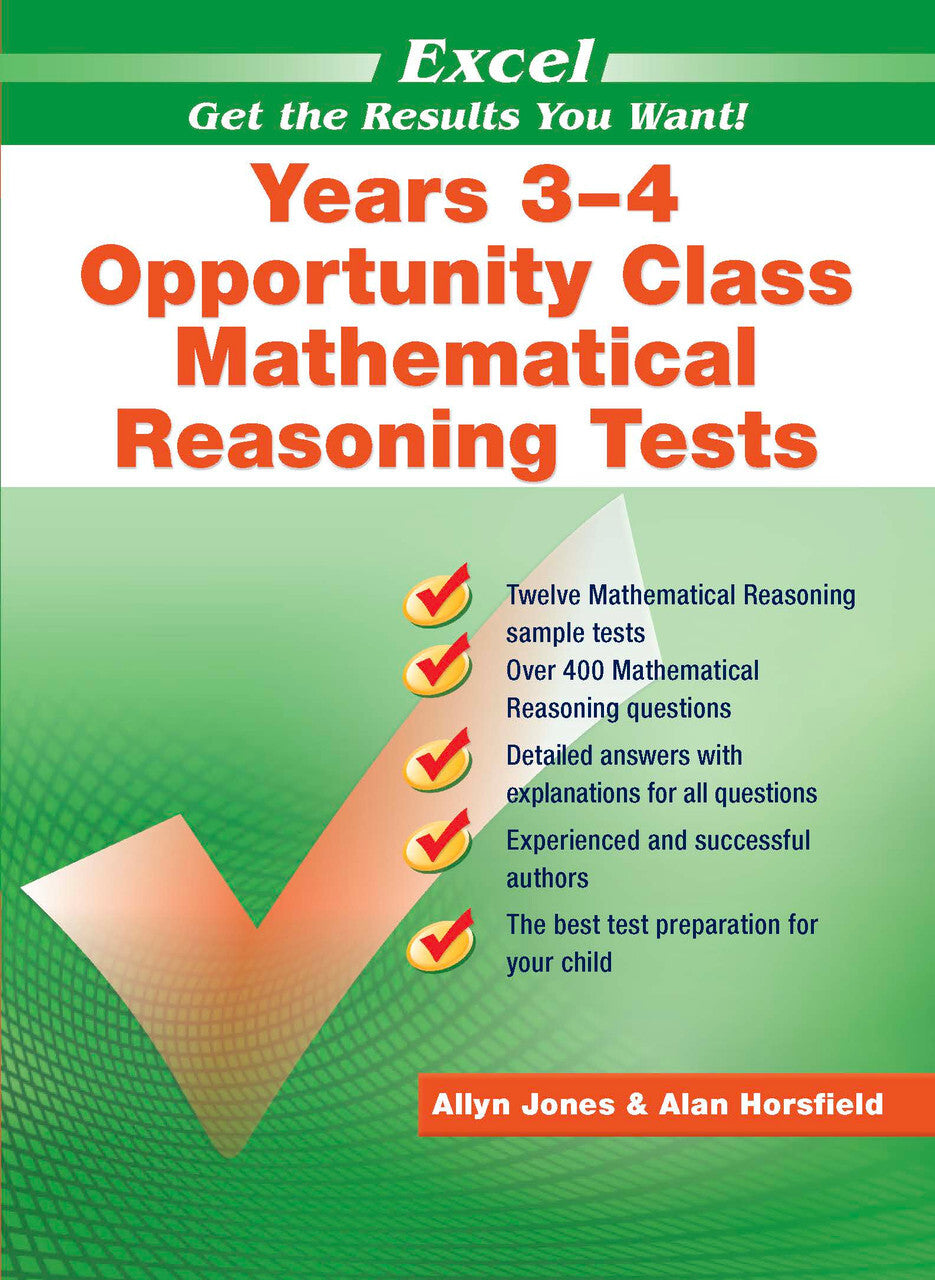 Excel Test Skills - Opportunity Class: Mathematical Reasoning Tests - Years 3-4