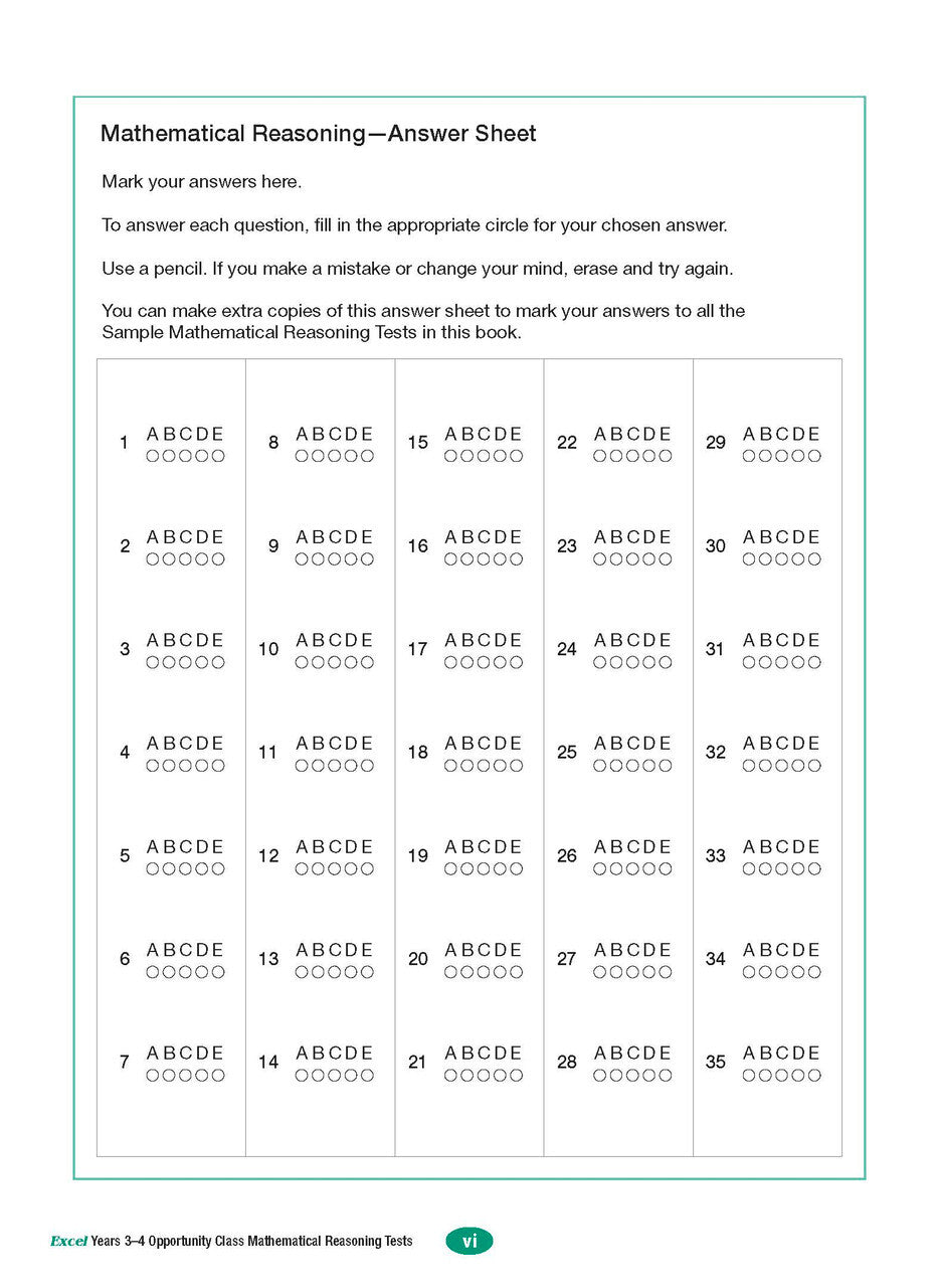 Excel Test Skills - Opportunity Class: Mathematical Reasoning Tests - Years 3-4