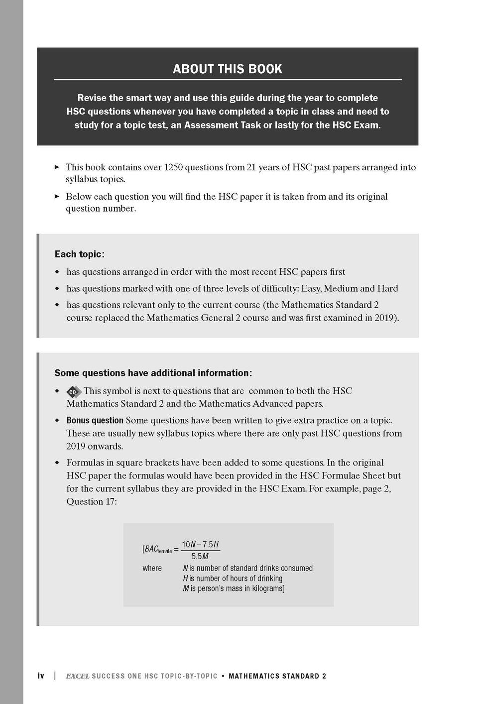 Excel Success One HSC: Mathematics Standard 2 Topic-by-Topic (2022 Edition)