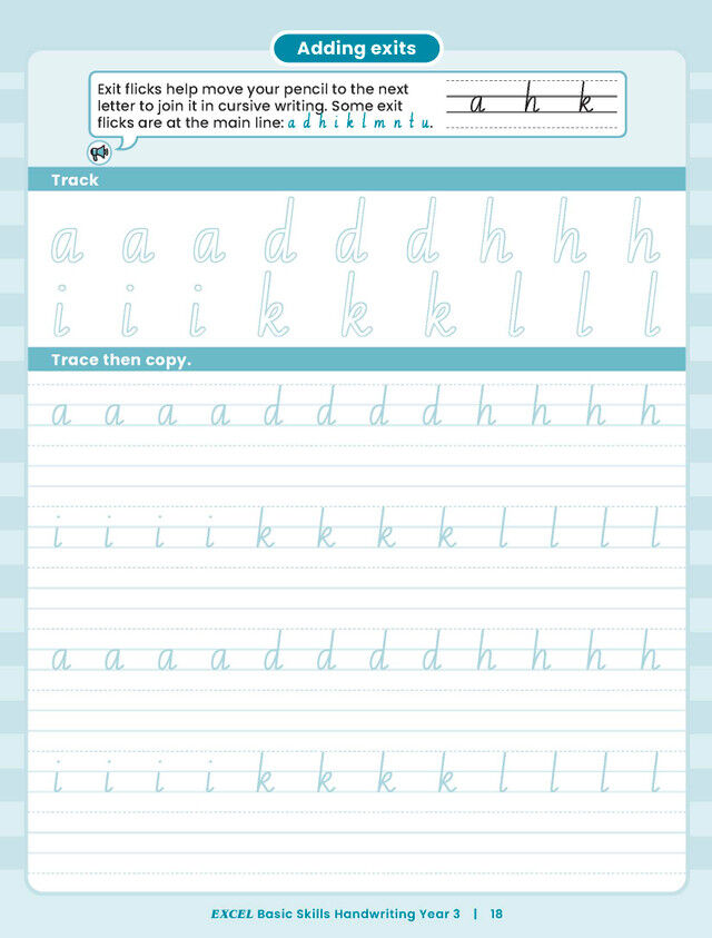 Excel Basic Skills Handwriting Year 3