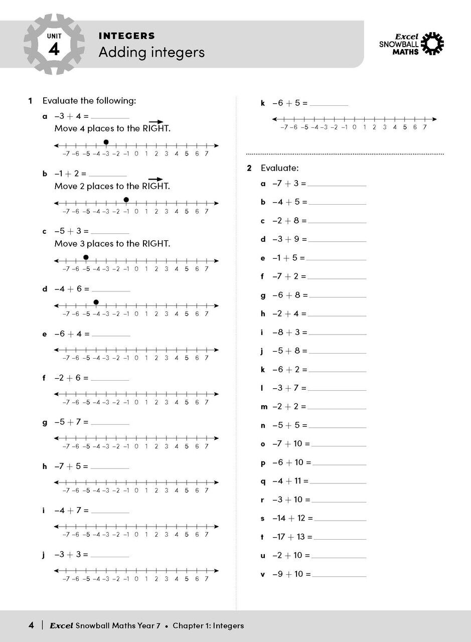 Excel Snowball Maths Year 7