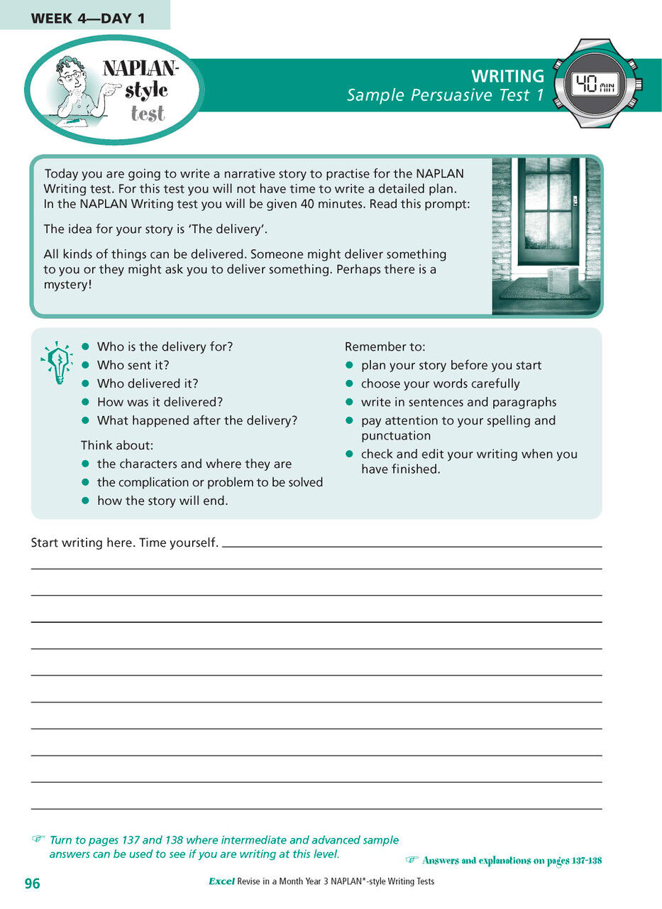 Excel - Revise in a Month - NAPLAN*-style Writing Tests: Year 3