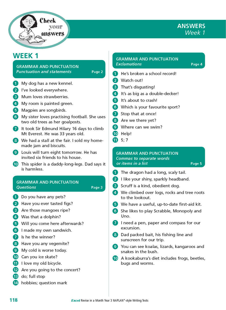 Excel - Revise in a Month - NAPLAN*-style Writing Tests: Year 3