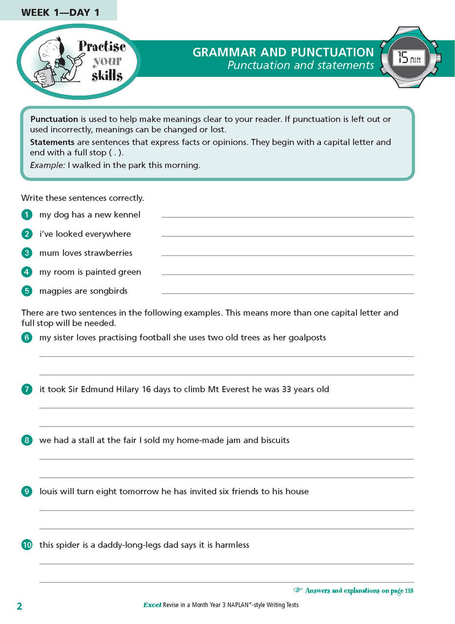 Excel - Revise in a Month - NAPLAN*-style Writing Tests: Year 3