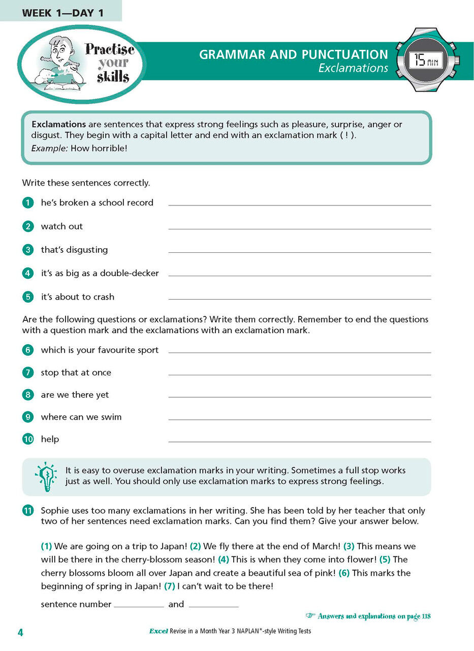 Excel - Revise in a Month - NAPLAN*-style Writing Tests: Year 3