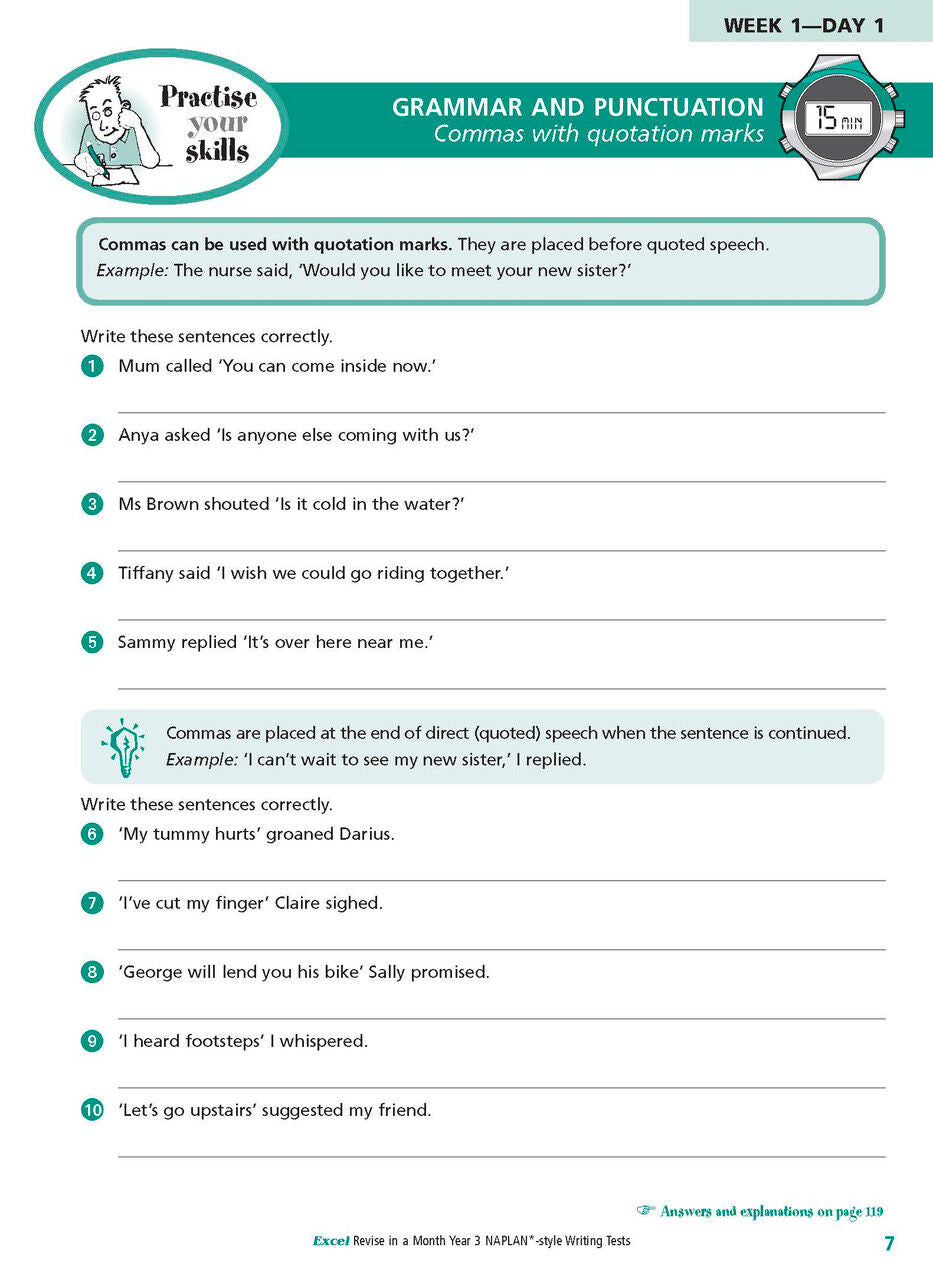 Excel - Revise in a Month - NAPLAN*-style Writing Tests: Year 3