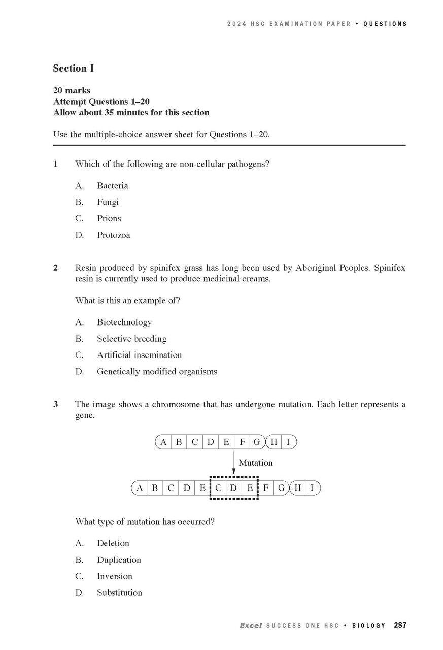 Excel Success One HSC Biology (2025 Edition)