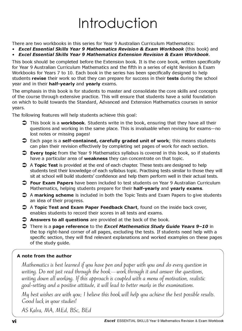 Excel Essential Skills - Mathematics Revision and Exam Workbook: Year 9