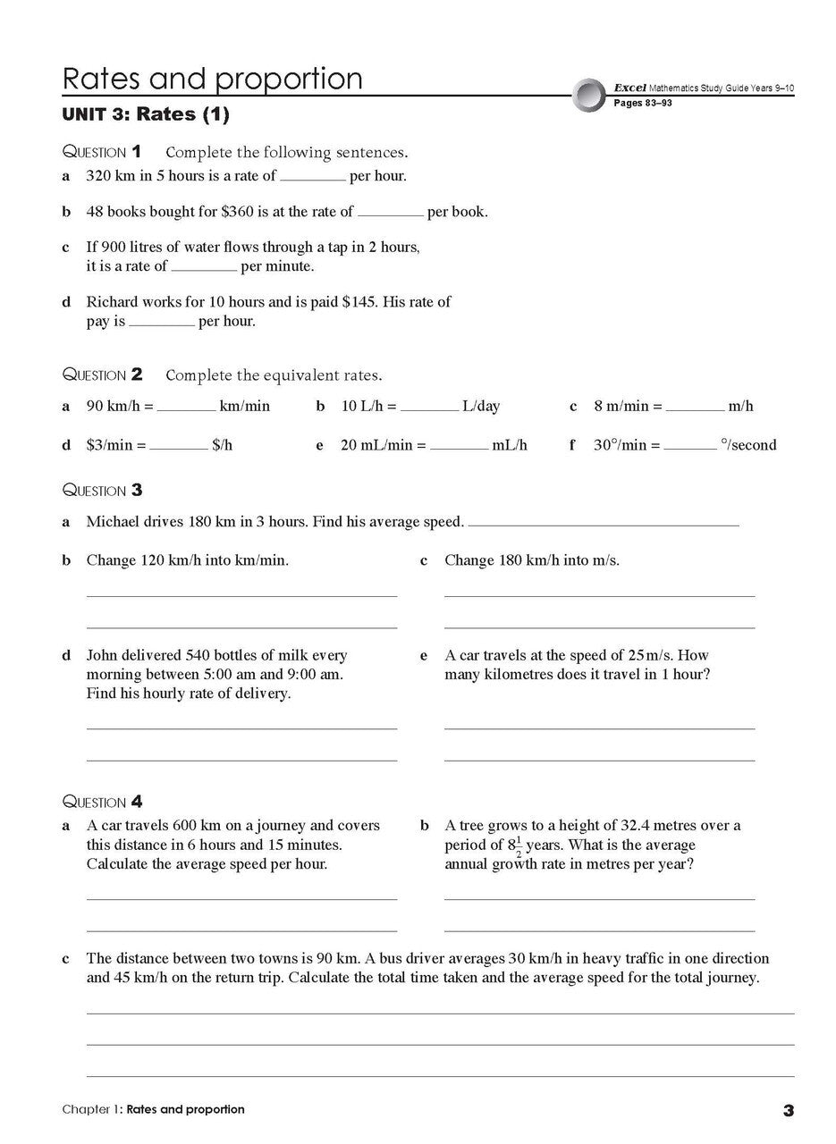 Excel Essential Skills - Mathematics Revision and Exam Workbook: Year 9