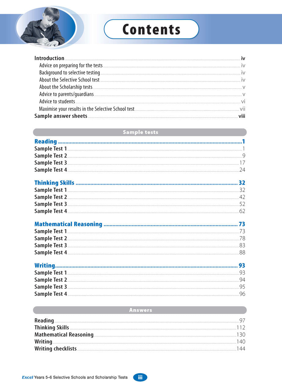 Excel Test Skills: Selective Schools and Scholarships Tests - Years 5-6 (2026)