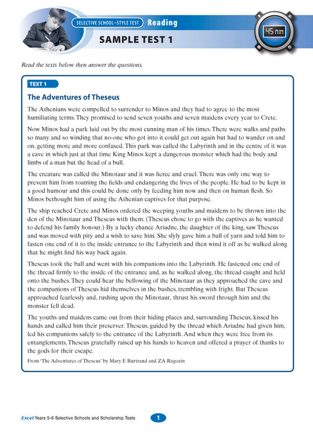 Excel Test Skills: Selective Schools and Scholarships Tests - Years 5-6 (2026)
