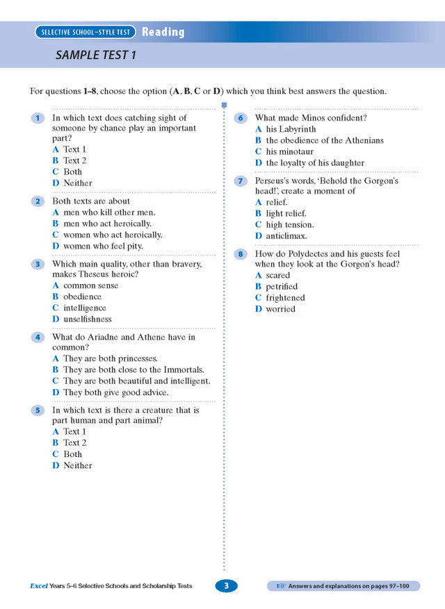 Excel Test Skills: Selective Schools and Scholarships Tests - Years 5-6 (2026)