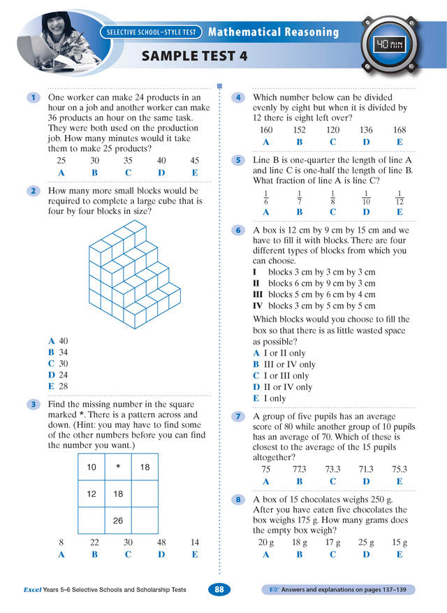 Excel Test Skills: Selective Schools and Scholarships Tests - Years 5-6 (2026)