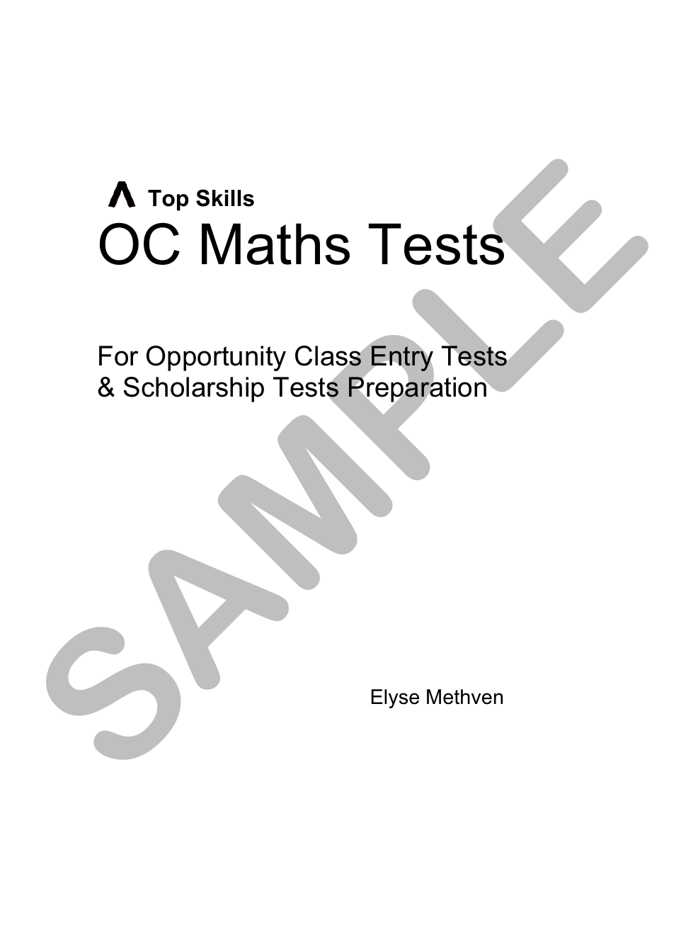 Top Skills OC Maths Tests sample page