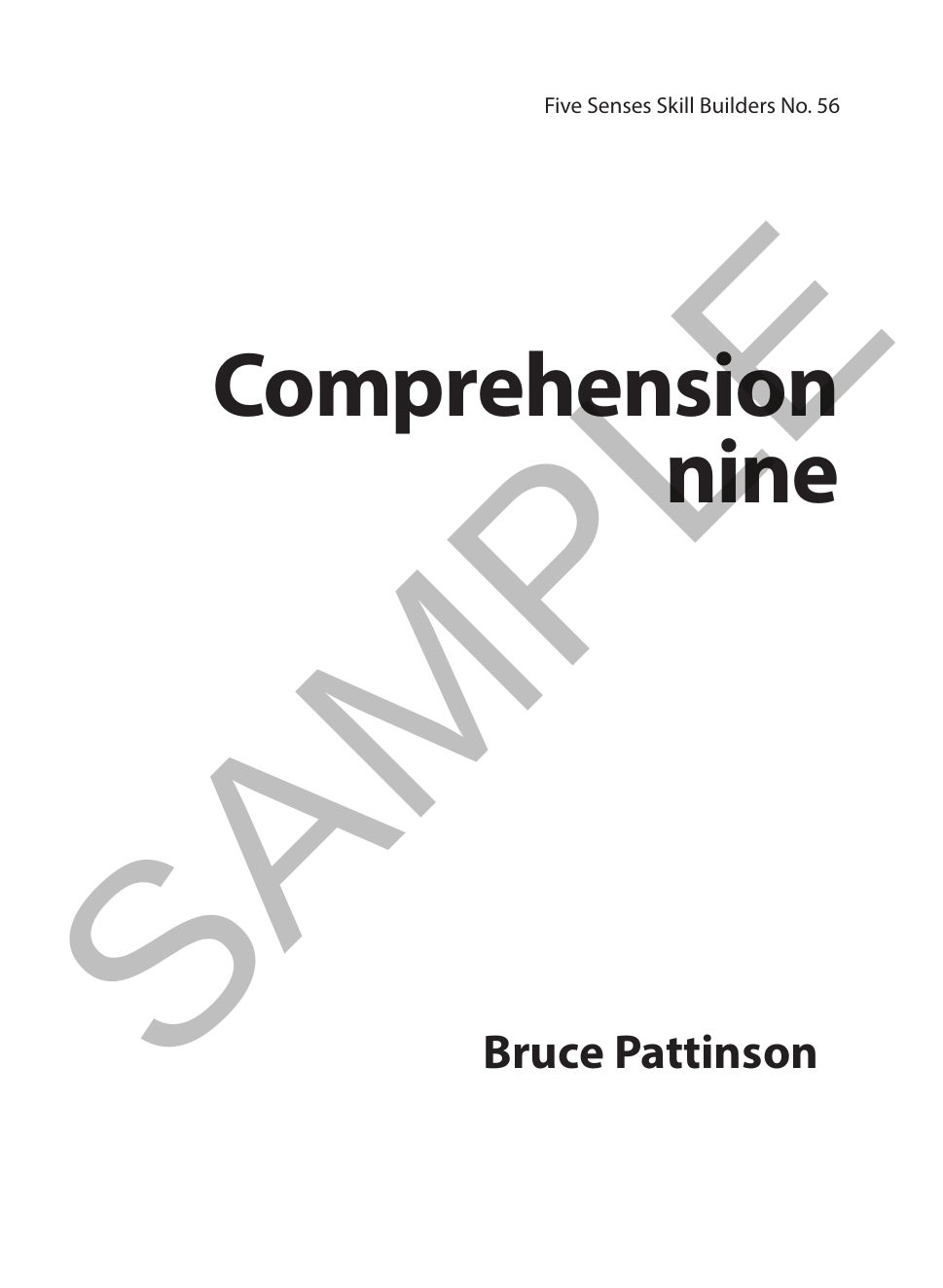 Comprehension - Book 9 sample page