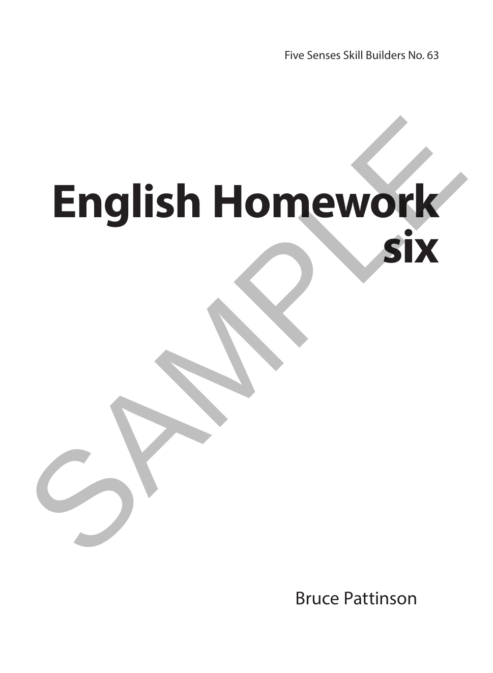 English Homework Six sample page