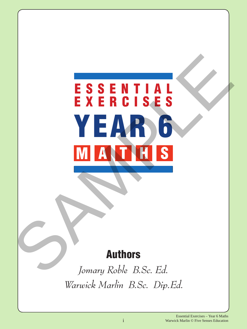 Essential Exercises - Maths Year 6 sample page