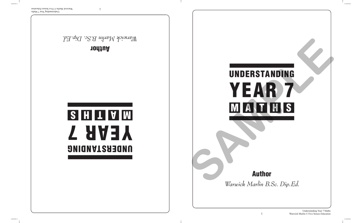Understanding Year 7 Maths: Australian Curriculum Edition sample page