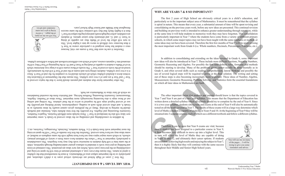 Understanding Year 7 Maths: Australian Curriculum Edition sample page
