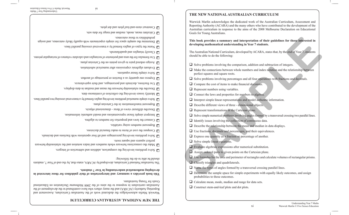 Understanding Year 7 Maths: Australian Curriculum Edition sample page