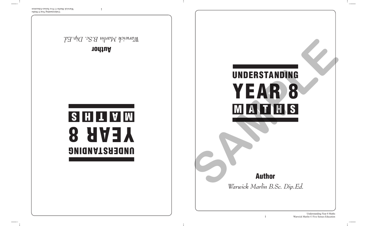 Understanding Year 8 Maths: Australian Curriculum Edition sample page