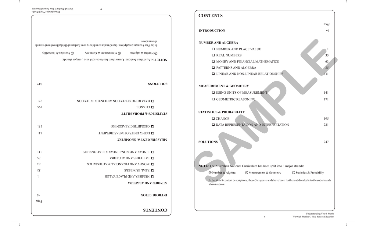 Understanding Year 8 Maths: Australian Curriculum Edition sample page
