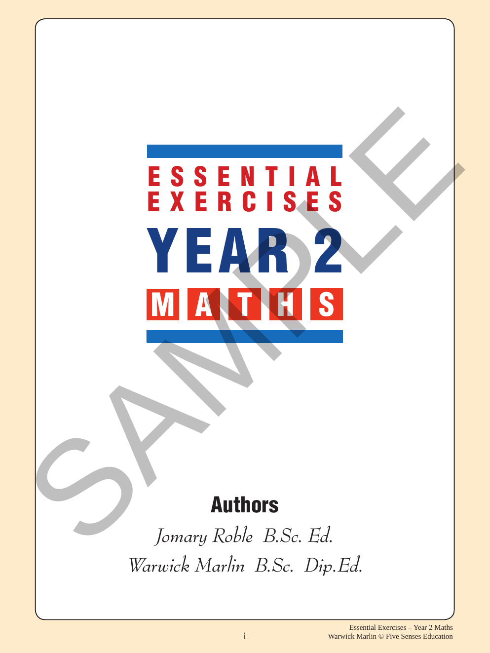 Essential Exercises - Maths Year 2 sample page