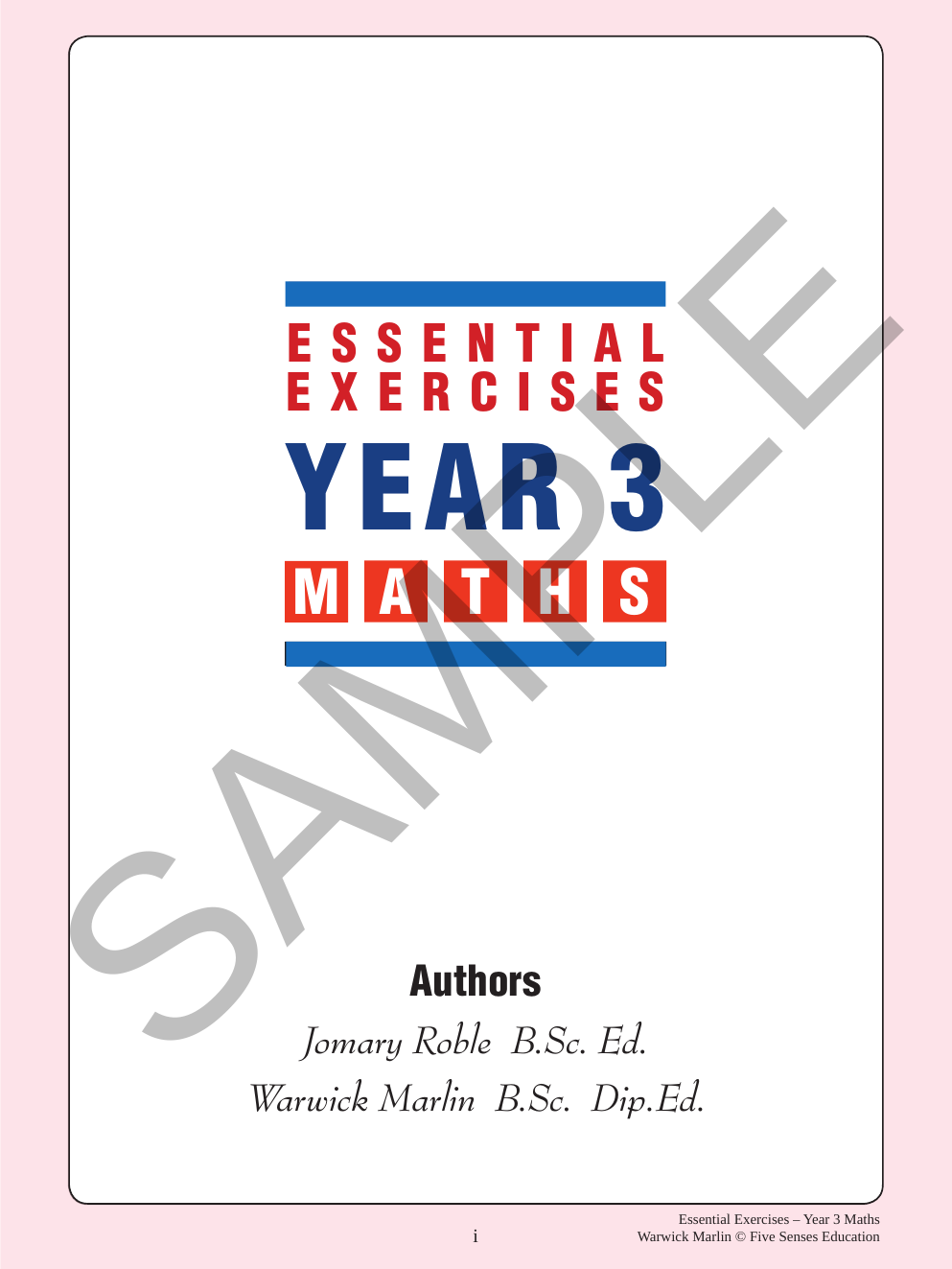 Essential Exercises - Maths Year 3 sample page